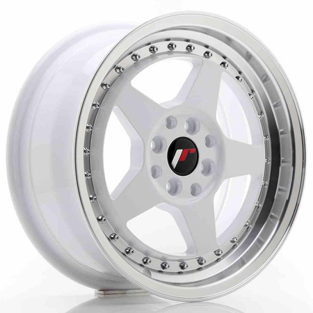 JR Wheels JR6 16x7 ET35 4x100/114 White w/Machined Lip